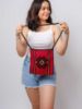 Picture of Ram Horn Pattern Twill Weawing Red Small Bag