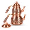 Picture of Gaziantep Copper Hand Carved Happyone Matte Red Teapot