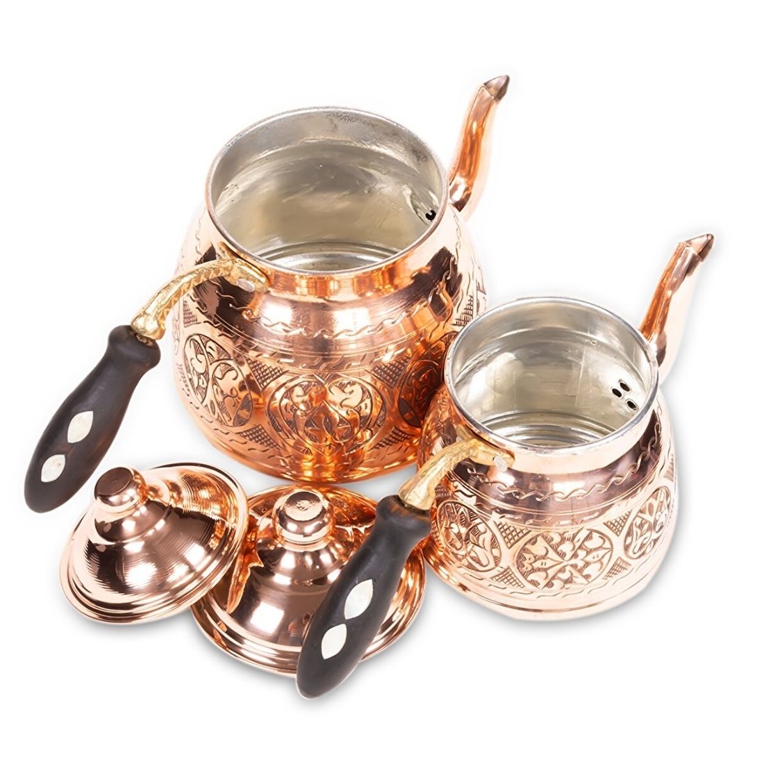 Picture of Gaziantep Copper Hand Carved Happyone Red Color  Teapot