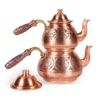 Picture of Gaziantep Copper Hand Carved Drop Teapot No2