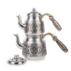 Picture of Gaziantep Copper Hand Carved Teapot White