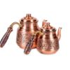 Picture of Gaziantep Copper Hand Carved Teapot Matte Red
