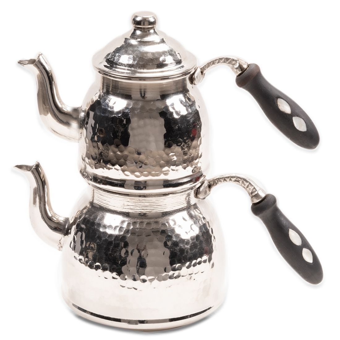 Picture of Gaziantep Copper Hand Forged Happyone Teapot Silver Color