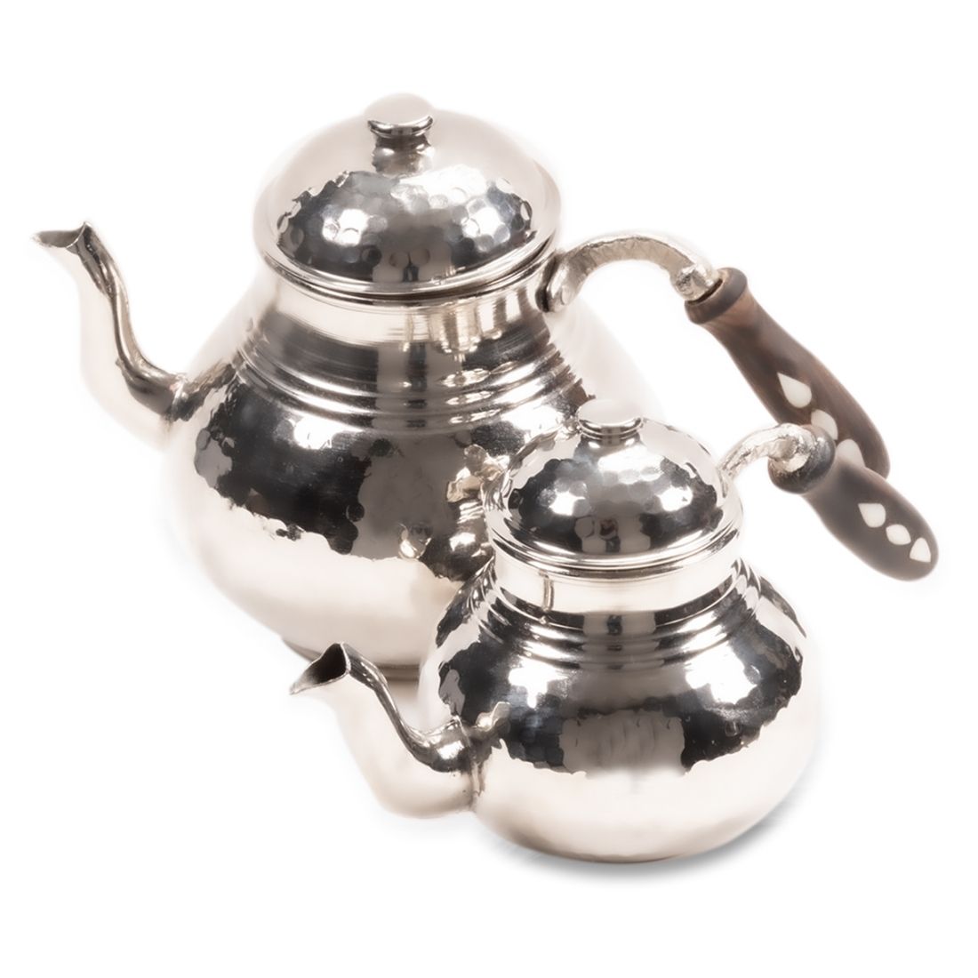 Picture of Gaziantep Copper Hand Forged Teapot Silver Color