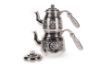 Picture of Gaziantep Copper Hand Carved Teapot Silver Color