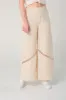 Picture of Antep Openwork Detailed Wide Leg Linen Trousers