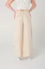Picture of Antep Openwork Detailed Wide Leg Linen Trousers