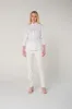 Antep İşi Nakışlı Beyaz Pamuk Kadın Gömlek resmi