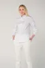 Antep İşi Nakışlı Beyaz Pamuk Kadın Gömlek resmi