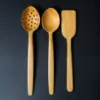 Picture of Handmade Boxwood Three-Piece Kitchen Set 2 (30 cm Boxwood Strainer Spoon, 30 cm Spoon,28 cm Spatula)