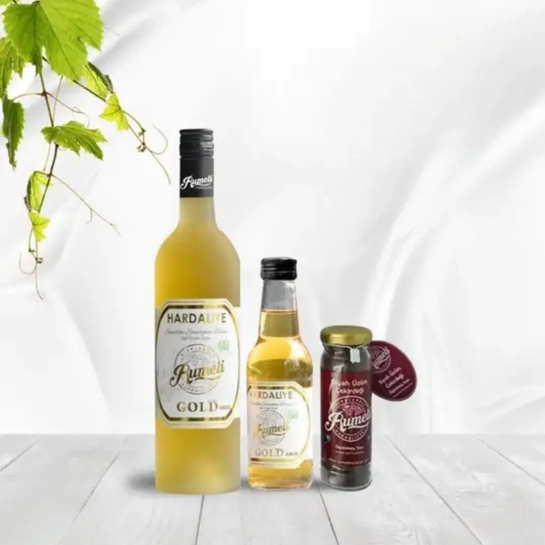 3’ü Bir Arada Gold Hardaliye+Üzüm Çekirdeği Tozu (750ml+200ml+70gr.) resmi