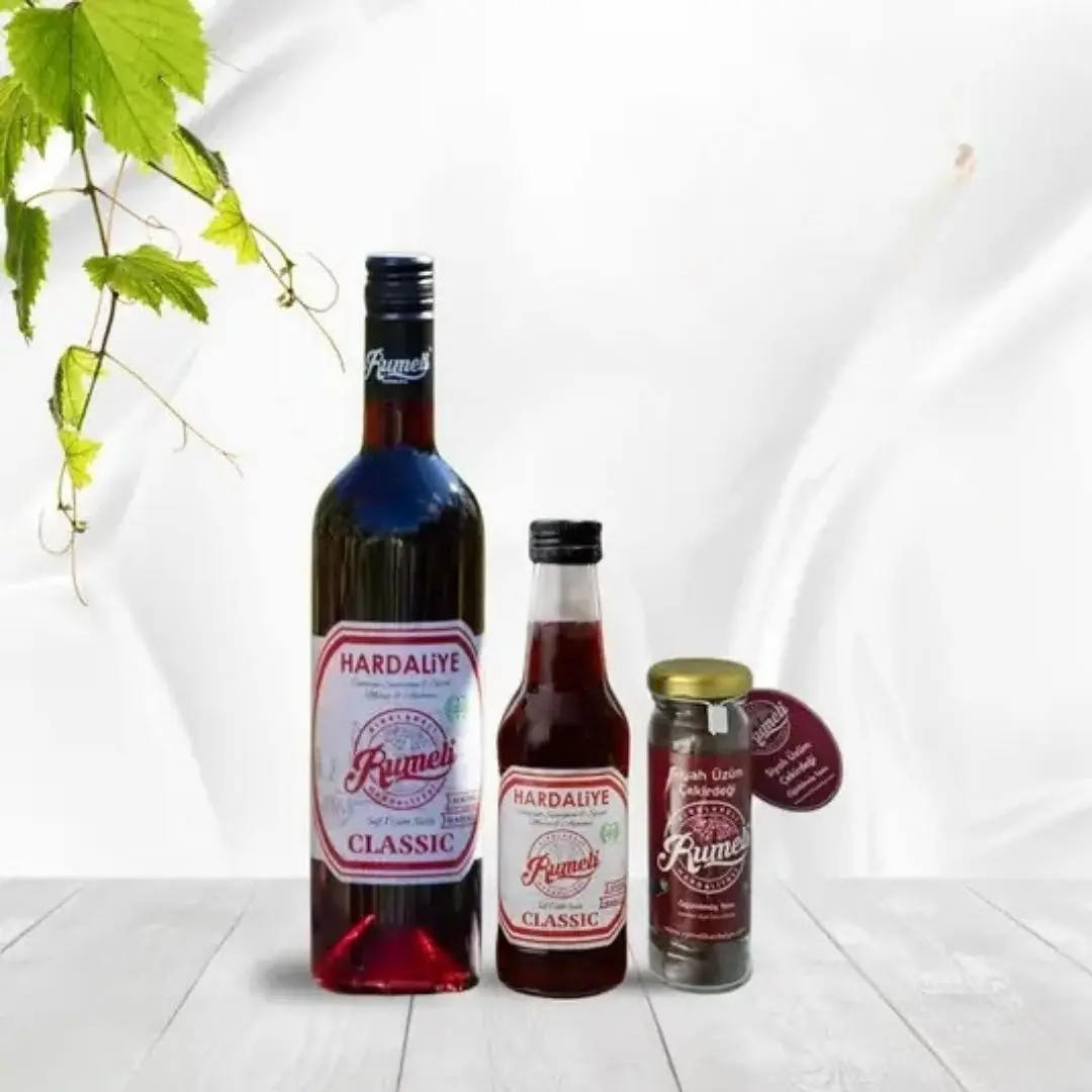 3’ü Bir Arada Klasik Hardaliye+Üzüm Çekirdeği Tozu (750ml+200ml+70gr.) resmi