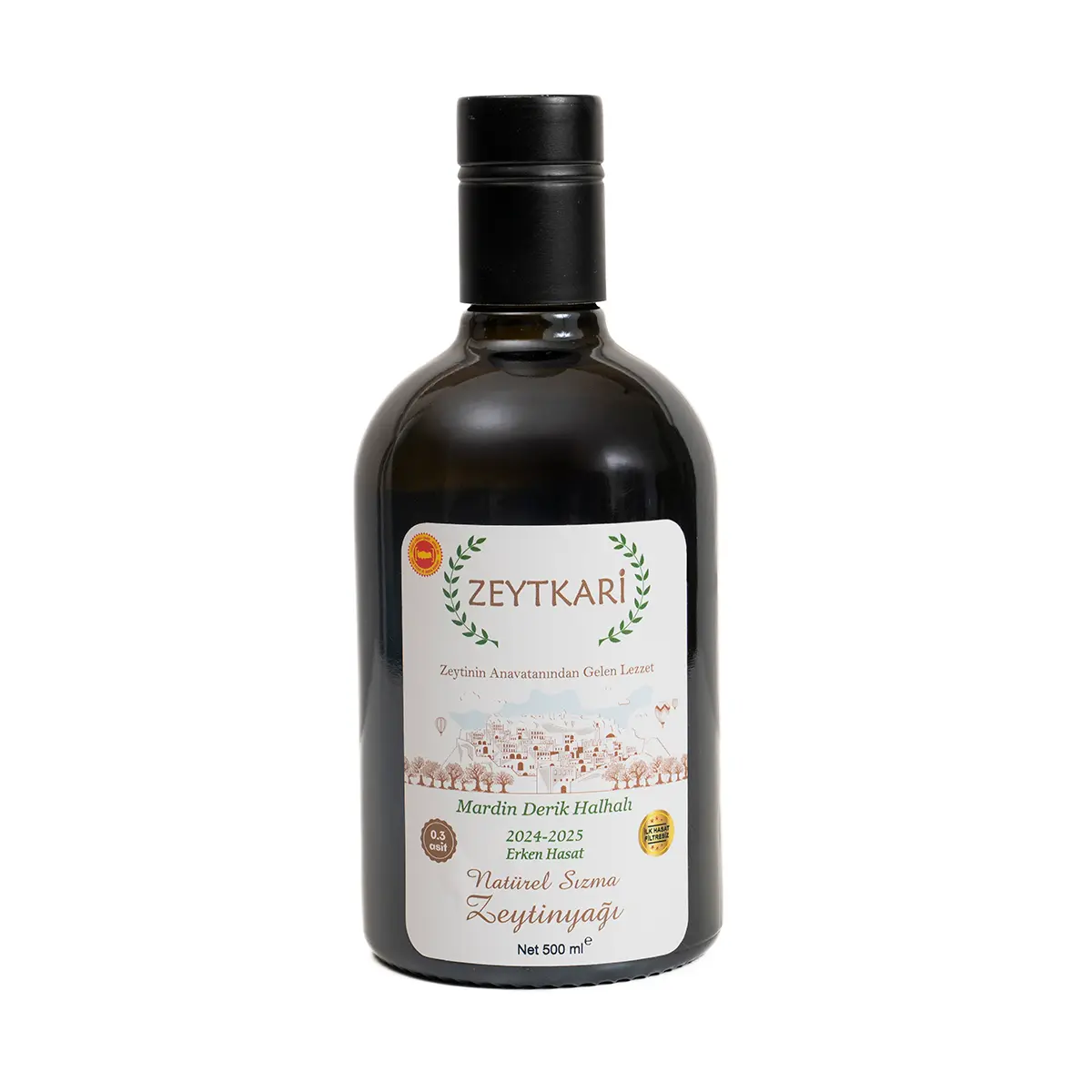Mardin Derik Erken Hasat Zeytinyağı 500 ml (Cam şişe) resmi