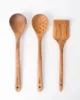 %100 Doğal, El Yapımı Gerçek Ceviz Üçlü Mutfak Seti 2  (Ceviz 30cm Kaşık, 30cm Süzgeç Kaşık, 30cm Kürek Spatula) resmi