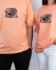  Keklik Desenli Oversize Taş Baskı Tişört (Yavruağzı) – %100 Ege Pamuğu resmi