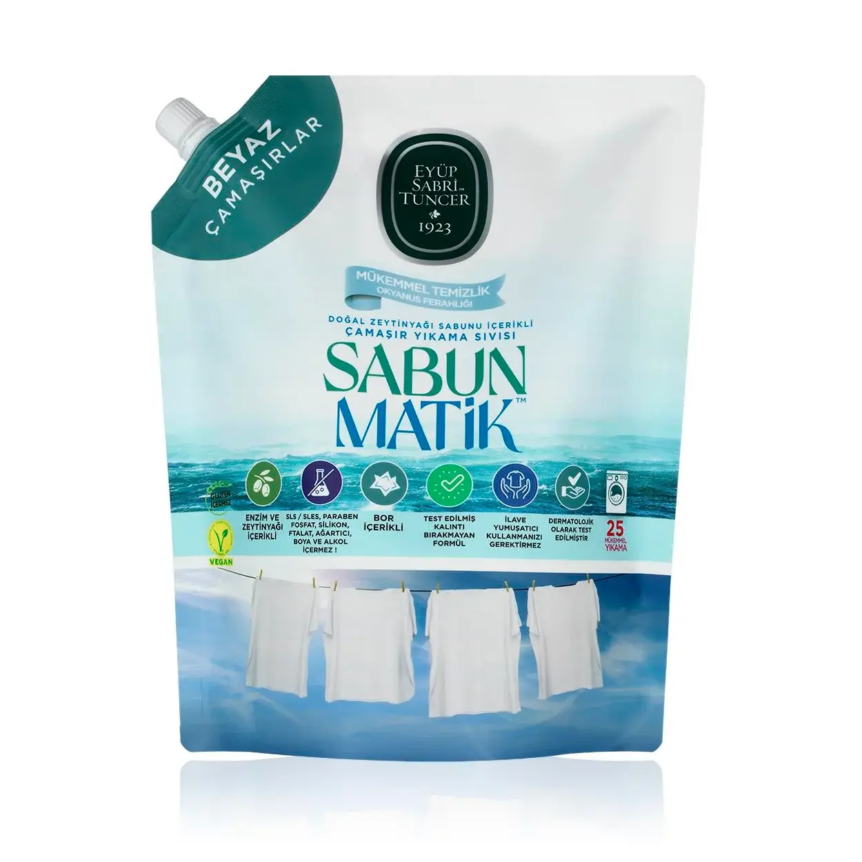 Doğal Zeytinyağlı Çamaşır Yıkama Sıvısı Renkliler 1,5 lt	
