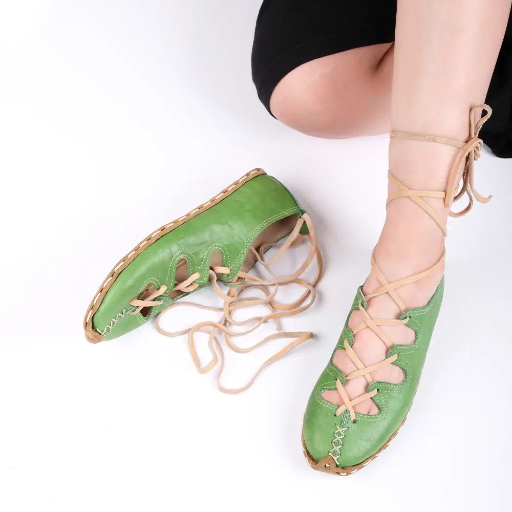 Kısa Zeyna Kadın Yemeni Yeşil