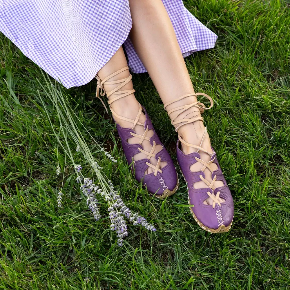 Kısa Zeyna Kadın Yemeni Mor