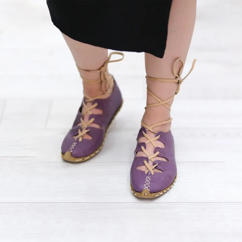 Kısa Zeyna Kadın Yemeni Mor