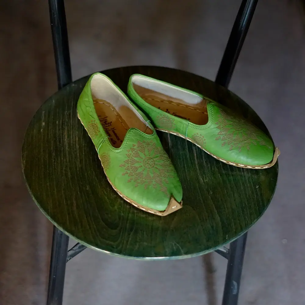 Lazerli Kadın Yemeni Yeşil