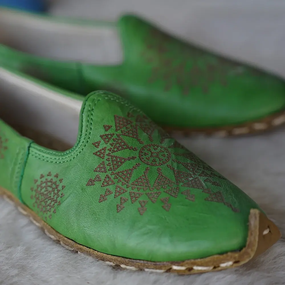 Lazerli Kadın Yemeni Yeşil