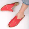 Saraçlı Burunlu Kadın Terlik Kırmızı