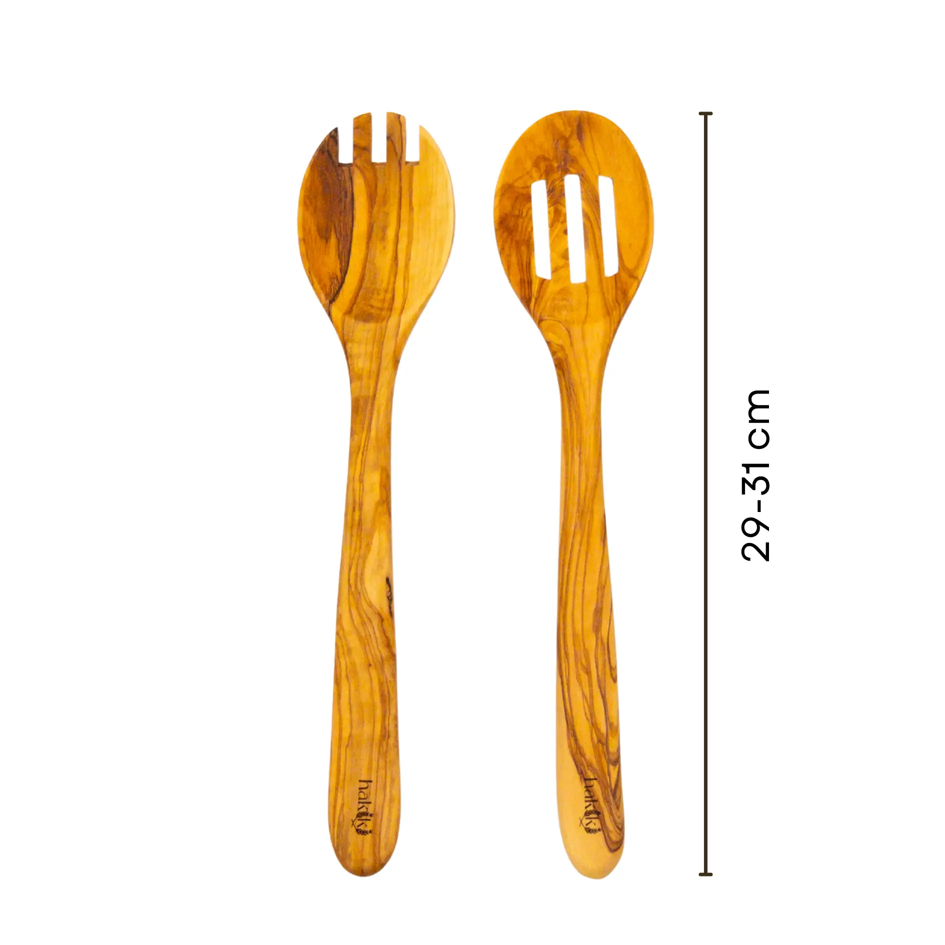 Zeytin Ağacı Ahşap 2 Parça Kepçe Seti