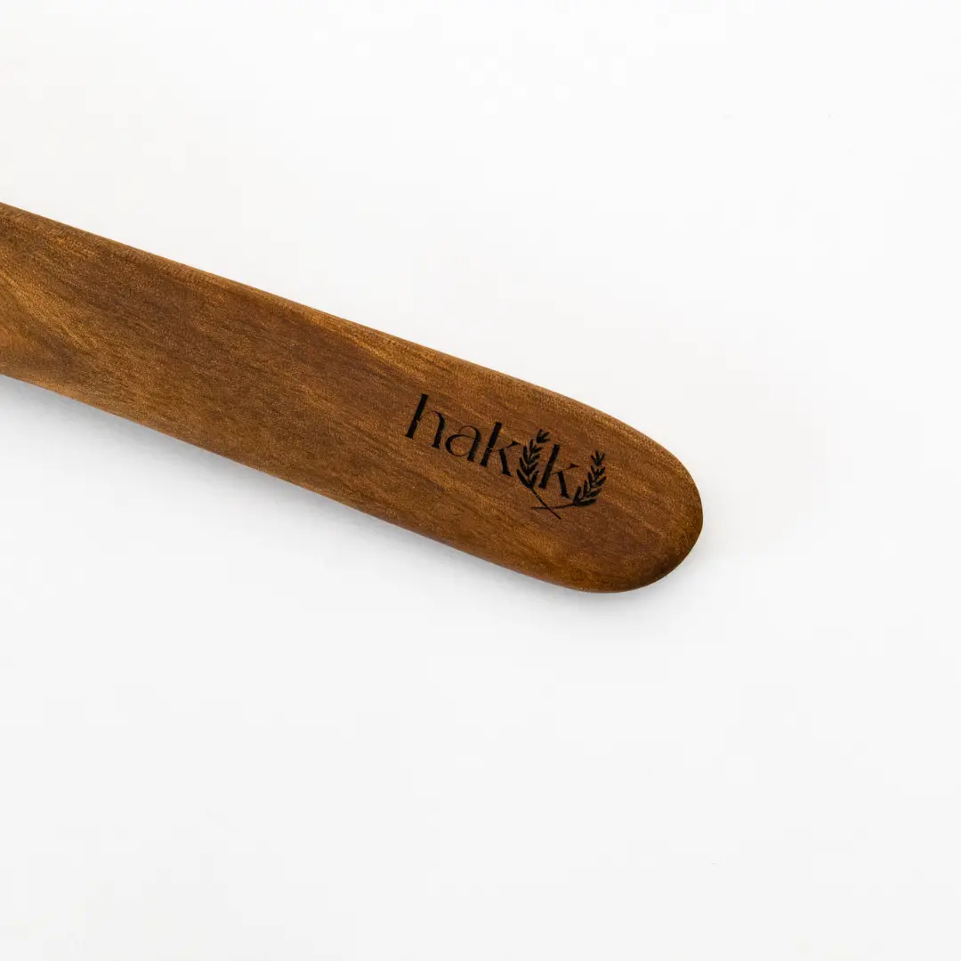 %100 Doğal, El Yapımı Gerçek Ceviz 5 Parça Kutulu Kepçe&Spatula Seti