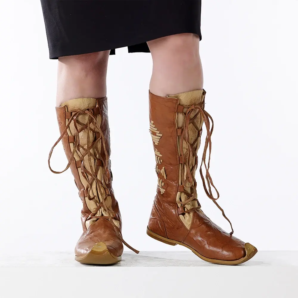 Yemeni Körüklü ve Motifli Çizme