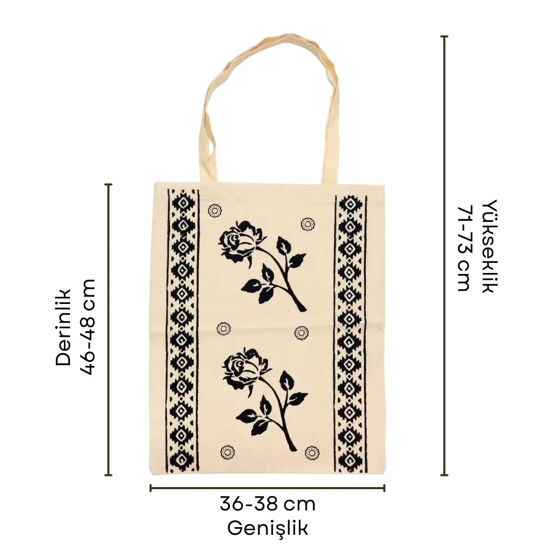 %100 El İşçiliği Kastamonu Taş Baskı Çanta Model 4