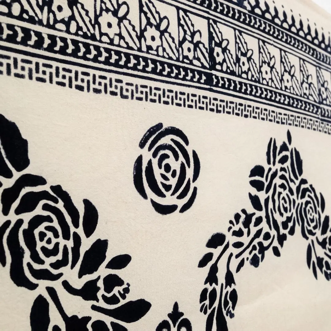 %100 El İşçiliği Kastamonu Taş Baskı Masa Örtüsü 150x200 Cm