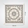 %100 El İşçiliği Kastamonu Taş Baskı Masa Örtüsü 150x150 Cm