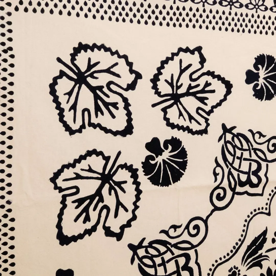 %100 El İşçiliği Kastamonu Taş Baskı Masa Örtüsü 150x150 Cm – Model 2