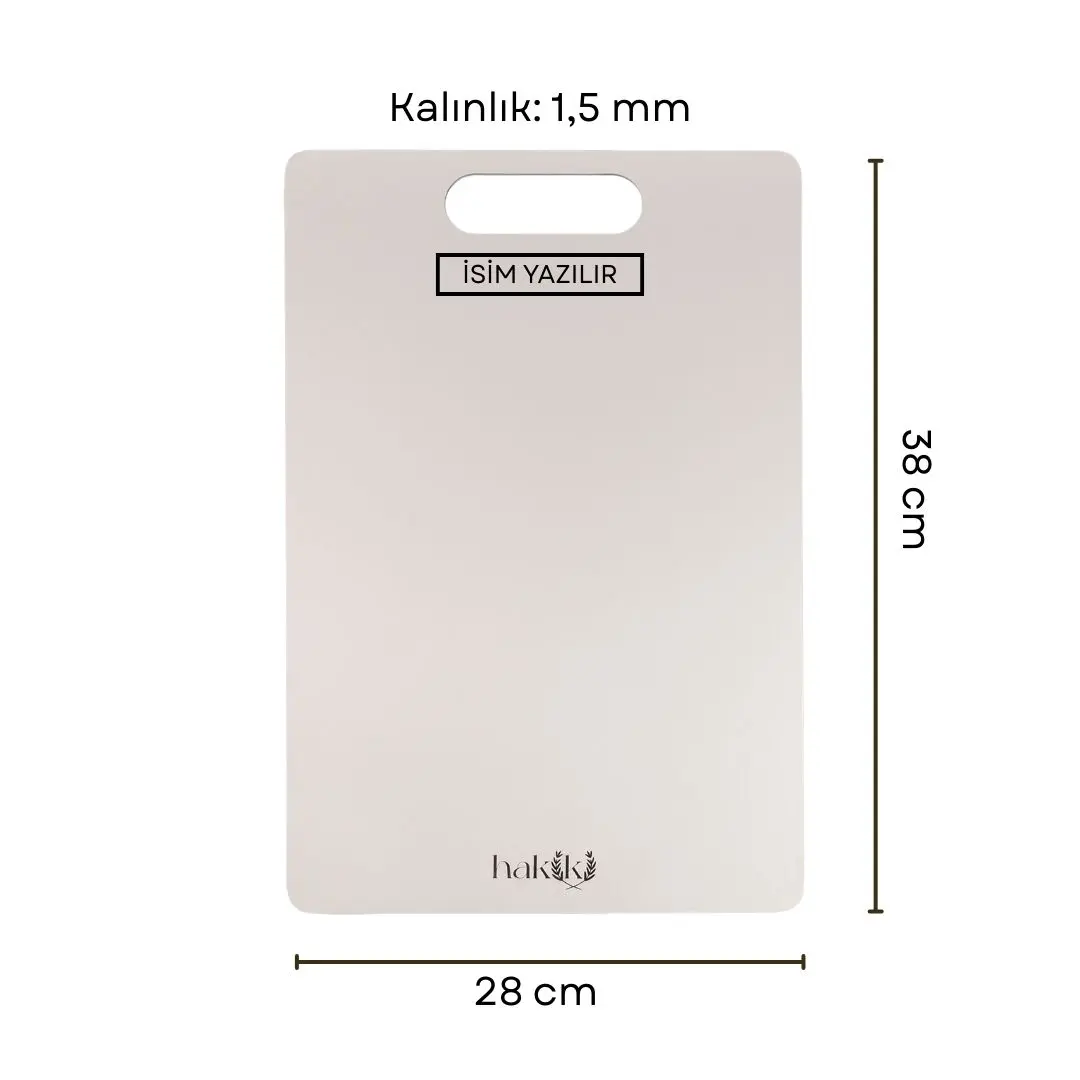 Antibakteriyel 1,5 Mm Kalınlığında Çelik Kesme Tahtası 28x38 Cm